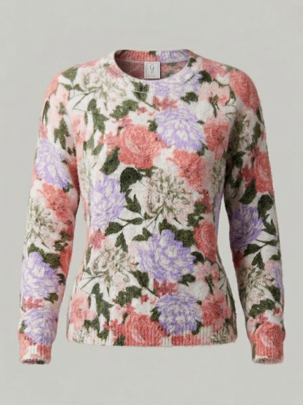 Joie Crewneck sweater mohair wool blend size small Floral cottagecore romantic